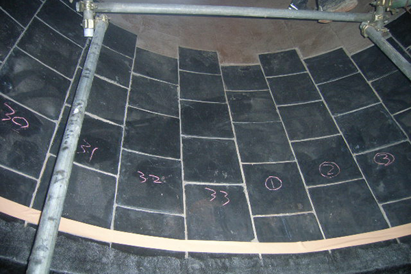 カーボンレンガ施工後